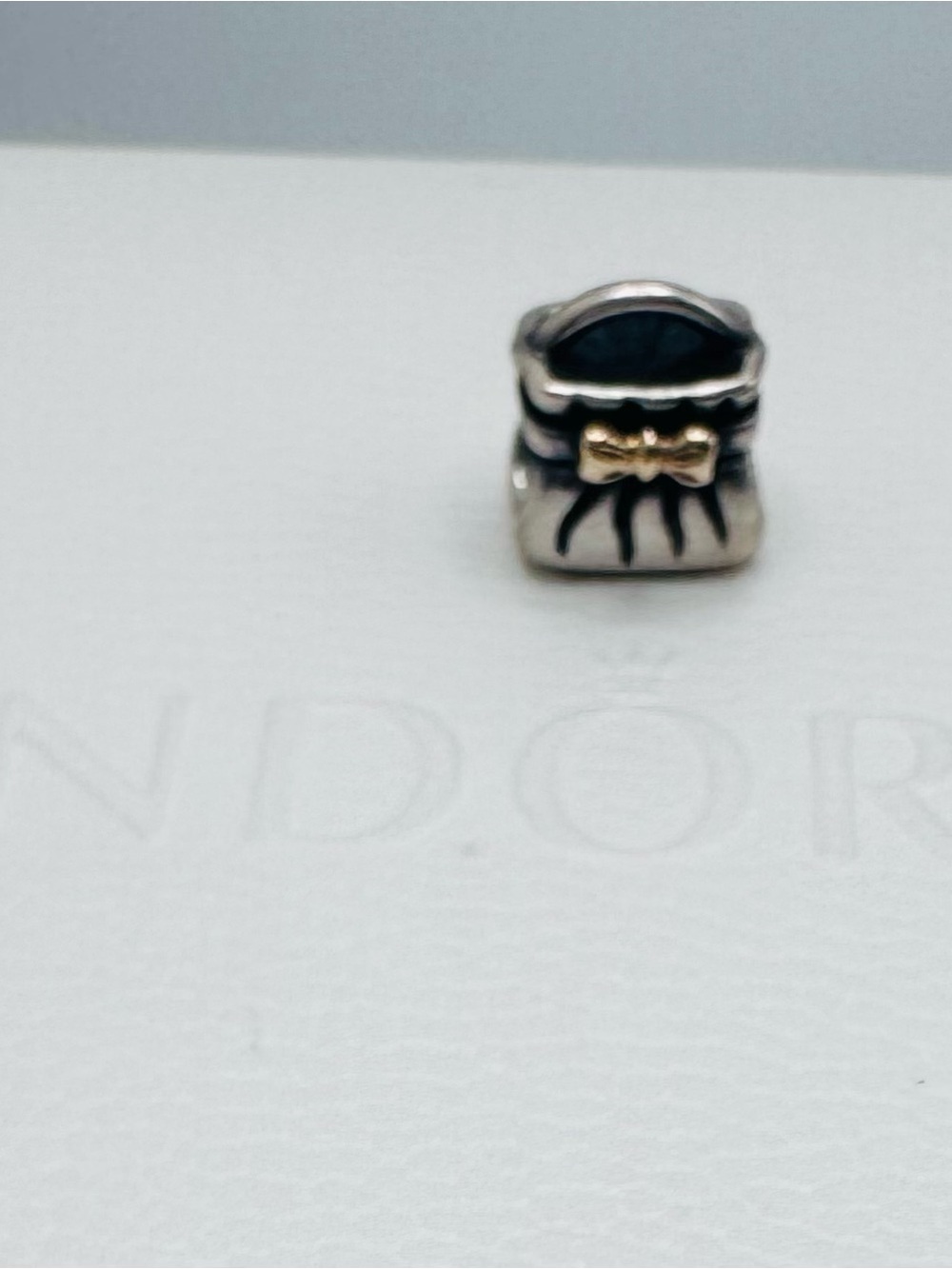 Pandora Two-Tone Gift Bag Charm in Silver and Gold